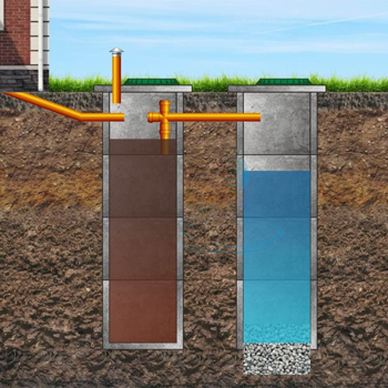 Септик двухкамерный 4+4 на 3-5 человек